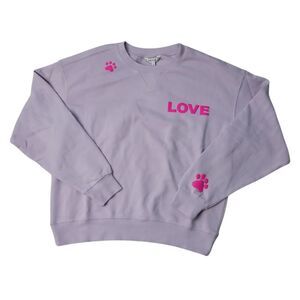 Orchid Petal - Wild Fox Ladies Lightweight Long Sleeve Crew Neck Graphic Pullove